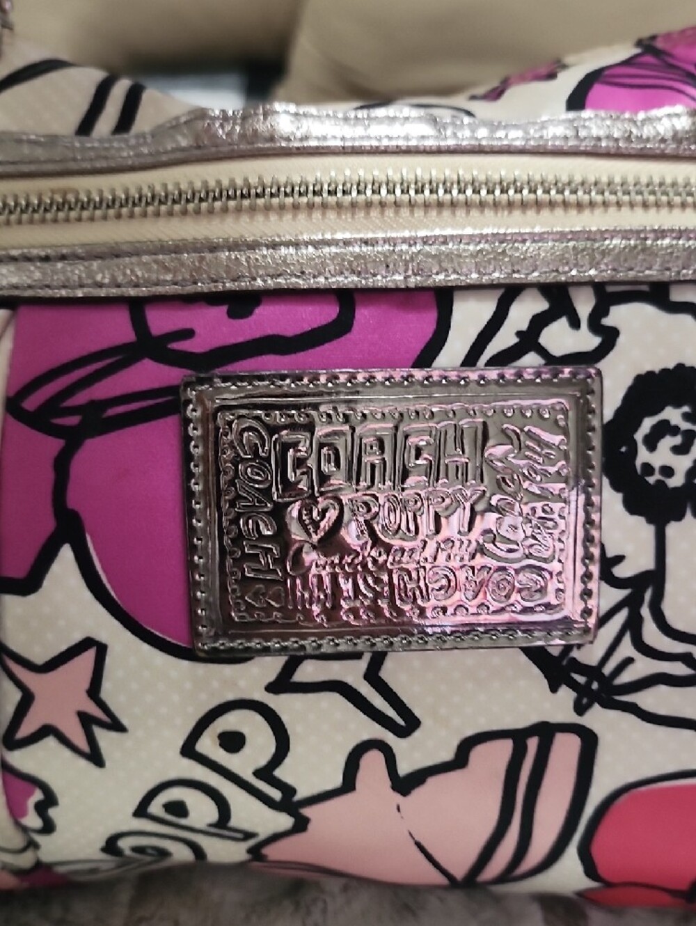 Coach Pink Poppy Floral Graphic Crossbody Bag - Picture 5 of 9
